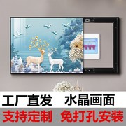 免打孔现a代简约电表箱推拉式装饰无框画遮挡电表箱挂画配电箱壁