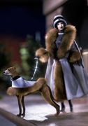 发 Barbie Society Hound 2001 社交猎犬芭比娃娃 皮草外套珍藏版
