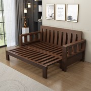 全实木可折叠沙发床，小户型两用可变床，简约伸缩床多功能推拉床
