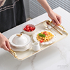 燕窝碗套装创意餐具欧式宫廷，金边陶瓷带盖糖水，甜品碗银耳碗小汤盅