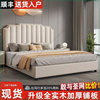 床双人1.2米实木1.5用单人床，1.8欧式科技，布主卧大床实木床