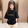 儿童短袖t恤2023夏装韩版中大童女孩宽松百搭半袖圆领洋气上衣服