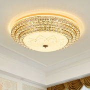 轻奢客厅灯圆形欧式水晶，吸顶灯大厅简约现代大气卧室灯2022年