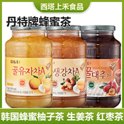 韩国进口丹特牌蜂蜜柚子茶生姜茶红枣茶果肉冲饮果味茶蜂蜜茶1kg