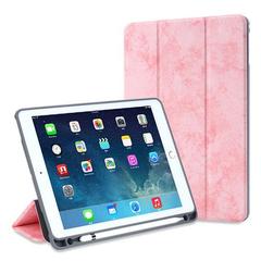 适用iPad Air3 2019花布纹插笔翻盖休眠iPad mini5支架平板保护套