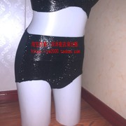 夜店酒吧女歌手DJ演出服现代领舞服修身亮钻短裤红色高腰裤