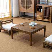 高档寻匠老榆木方桌榻榻米小飘窗茶几实木矮桌子简约日式炕桌和室
