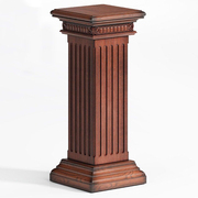 罗马柱欧式花架实木水曲柳客厅装饰柱子美式仿古做旧花台架子定制