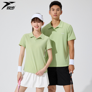 羽毛球服男女同款情侣速干运动套装，polo衫网球，服团购比赛队服短袖