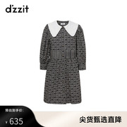 dzzit地素23夏季时尚休闲风针织连衣裙女设计感小众