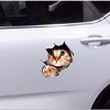 汽车宠物猫咪贴纸创意个性3d立体车身刮痕引擎盖遮丑补洞刮伤遮挡