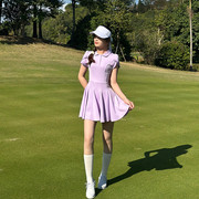 2024高尔夫连衣裙女夏季弹力高腰，显瘦polo运动短裙，golf韩版蓬蓬裙
