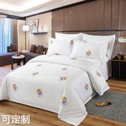 全棉简约60S贡缎四件套棉被套床单样板房酒店民宿床上用品