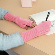 半指手套女冬季针织毛线半截，露指电脑键盘打字保暖冬天学生写字