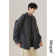 mope灯芯绒衬衫男长袖春秋，vintage秋季潮流，工装垂感休闲衬衣外套