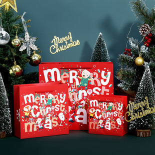 精美圣诞节袋精美卡通手提袋圣诞礼物袋，包装袋纸袋