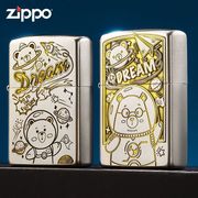 Zippo打火机DIY芝宝zipo太空小熊博士zppo正版定制限量zipper