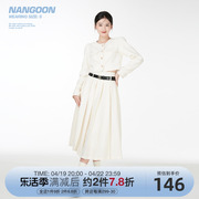nangoon千金长袖小香风短外套半裙套装秋季设计感气质小个子