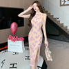 新中式时尚性感镂空蕾丝，收腰显瘦包臀，开叉改良版旗袍中长款连衣裙