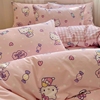 爱心hello Kitty四件套纯棉全棉可爱儿童女孩子床上用品床单被套