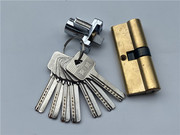 老式不锈钢门对锁，大把锁对锁头大拇指按拉手铝合金玻璃门锁芯