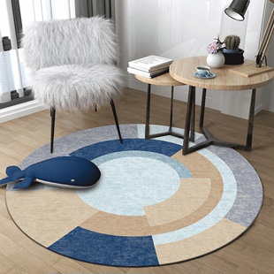 圆形地毯现代简约北欧吊篮垫圆形地垫电脑椅垫转椅垫卧室床边地毯