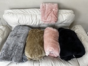 粉色北极绒被套 1.8×2米双层长毛毯子双人床纯色高级感秋冬简约