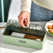 防尘筷子盒带盖家用厨房餐具沥水收纳盒多功能放筷笼勺子叉筒篓