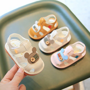 2023叫叫学步鞋宝宝夏季凉鞋一岁包头婴儿鞋子牛筋底男童女童