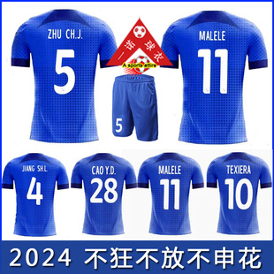 上海申花球衣2024成人儿童，足球服短袖套装队服，球迷训练服印号印字