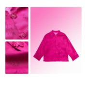 新中式国风玫紫色提花外套，女2024早春季高级感超好看上衣b219