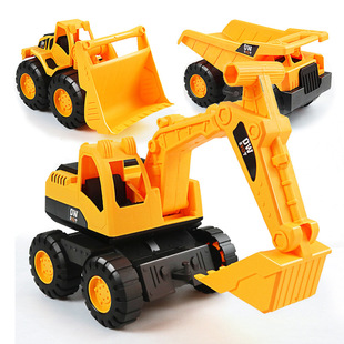 大号儿童工程车玩具挖掘机铲车翻斗卡车男孩益智滑行惯性车模