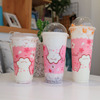 奶茶店专用一次性可封口创意外卖猫爪塑料杯饮品水果茶杯子透明90
