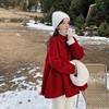 呛口小辣椒国风系列，a版羊毛双面呢大衣女，毛呢外套红色新年衣