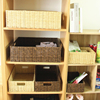环保编织收纳箱仿藤塑料，储物框展示陈列果蔬篮玩具书本衣服整理盒