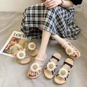波西米亚凉鞋平底绑带仙女风甜美设计感软底轻便孕妇凉鞋夏季外穿