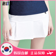 2022春夏 VITRO韩国羽毛球服下装女透气速干半身百褶短裙网球