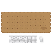 个性饼干鼠标垫书桌垫笔记本，电脑键盘家用防水防滑垫，定制办公桌垫