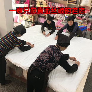 桐乡手工蚕丝被100桑蚕丝 全棉冬被春秋被子母被夏凉被空调被