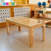 实木儿童学习桌小学生桌椅套装，半圆桌橡木长方，桌子幼儿园宝宝饭桌