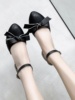 女童皮鞋公主鞋2023夏季韩版时尚小高跟单鞋小女孩半包凉鞋表演鞋