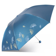 天堂伞雨伞折叠太阳伞307E铅笔伞口袋黑胶遮阳雪月风花防紫外线