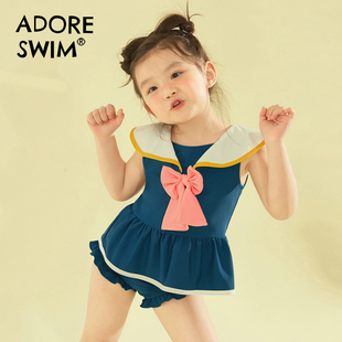 爱多尔2024夏季女童分体，泳衣中大童宝宝公主，款小裙儿童游泳衣