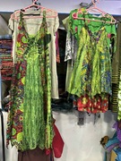 尼泊尔嬉皮精灵风吊带连衣裙手工，蜡染印花波西米亚，民族风中长裙子