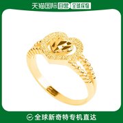 韩国直邮ellejewelry24k纯金，蕾丝心形金戒指3.75g(1钱)
