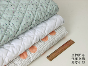 全棉中薄型夹棉布料棉，面料绗棉外套里子，冬季复合保暖压缩内衬