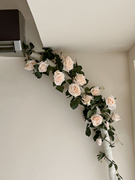 仿真玫瑰假花藤条空调管子，遮挡装饰暖气管下水管墙壁电线装饰美化