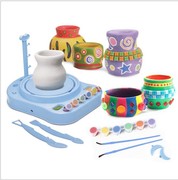 儿童陶瓷工坊陶艺玩具 制作陶艺摆件陶瓷 电动制陶机 无带变压器