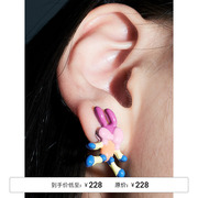 studio1till88原创设计感小众耳环有趣的立体木偶，兔耳钉