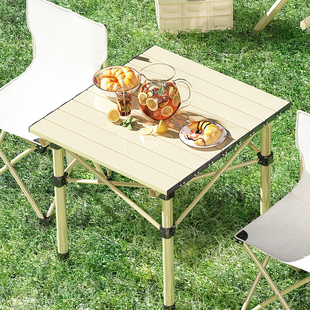 户外折叠桌便携式露营桌椅蛋卷桌室外钓鱼野炊装备全套铝合金桌子